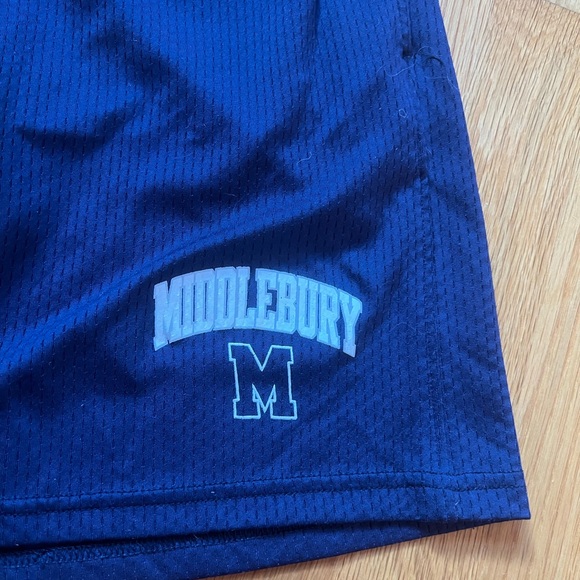 Under Armour Middlebury College Navy Blue Mesh Athletic Shorts - Picture 2 of 5